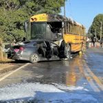 two-injured-in-fiery,-head-on-collision-involving-vehicle,-school-bus:-police